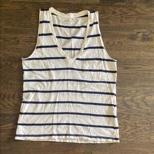 🖤3/$10 Madewell Blue and White Tank Top